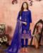 Picture of Pretty Royal Blue Straight Cut Salwar Kameez