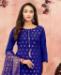 Picture of Pretty Royal Blue Straight Cut Salwar Kameez