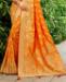 Picture of Enticing Orange Silk Saree