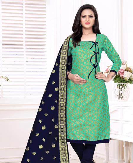 Picture of Shapely Light Green Straight Cut Salwar Kameez