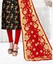 Picture of Sightly Black Straight Cut Salwar Kameez