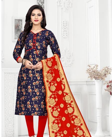 Picture of Appealing Blue Straight Cut Salwar Kameez