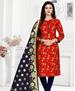 Picture of Amazing Red Straight Cut Salwar Kameez