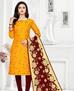 Picture of Sightly Yellow Straight Cut Salwar Kameez