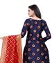 Picture of Beauteous Navy Blue Straight Cut Salwar Kameez