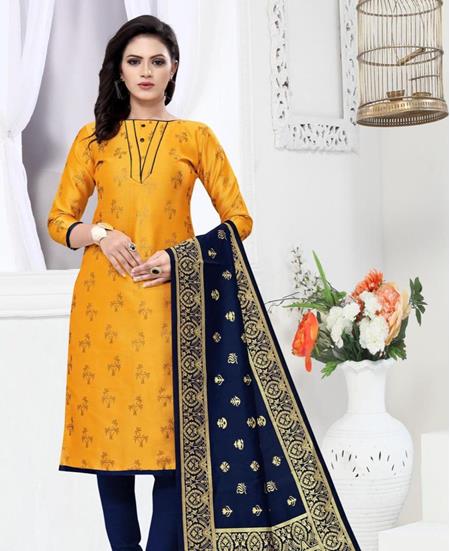 Picture of Exquisite Yellow Straight Cut Salwar Kameez