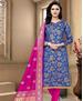 Picture of Well Formed Blue Straight Cut Salwar Kameez