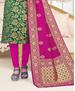 Picture of Marvelous Rama Green Straight Cut Salwar Kameez