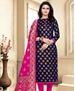 Picture of Marvelous Navy Blue Straight Cut Salwar Kameez