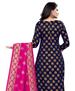 Picture of Marvelous Navy Blue Straight Cut Salwar Kameez