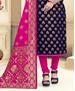 Picture of Marvelous Navy Blue Straight Cut Salwar Kameez