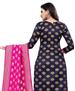 Picture of Fine Navy Blue Straight Cut Salwar Kameez