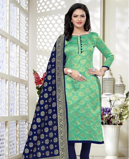 Picture of Beauteous Light Green Straight Cut Salwar Kameez