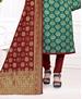 Picture of Statuesque Rama Green Straight Cut Salwar Kameez