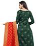 Picture of Charming Bottel Green Straight Cut Salwar Kameez