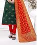 Picture of Charming Bottel Green Straight Cut Salwar Kameez