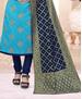 Picture of Stunning Sky Blue Straight Cut Salwar Kameez