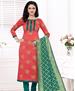 Picture of Grand Tomato Red Straight Cut Salwar Kameez