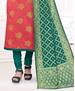 Picture of Grand Tomato Red Straight Cut Salwar Kameez