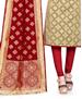 Picture of Comely Beige Straight Cut Salwar Kameez