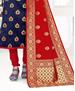 Picture of Appealing Blue Straight Cut Salwar Kameez