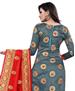 Picture of Delightful Grey Straight Cut Salwar Kameez