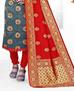 Picture of Delightful Grey Straight Cut Salwar Kameez