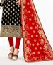 Picture of Fine Black Straight Cut Salwar Kameez