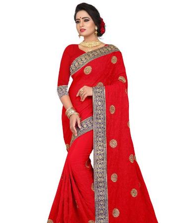 Picture of Lovely Red Casual Saree