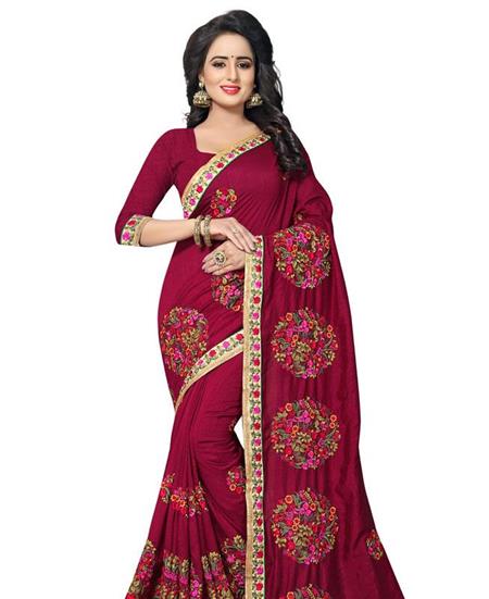 Picture of Fine Merron Casual Saree