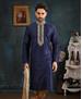 Picture of Well Formed Navy Blue Kurtas