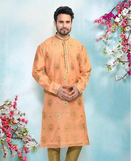 Picture of Well Formed Peach Kurtas