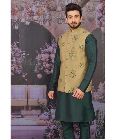 Picture of Statuesque Bottel Green Kurtas