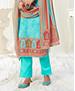 Picture of Charming Sky Blue Cotton Salwar Kameez