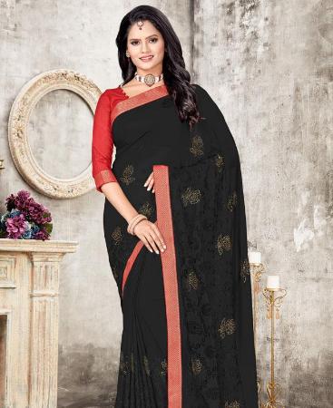 Picture of Enticing Black Casual Saree