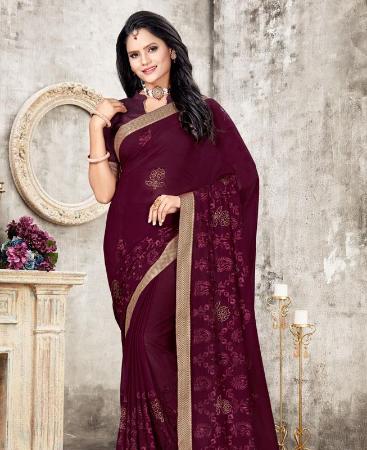 Picture of Appealing Coffee Casual Saree