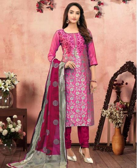 Picture of Bewitching Light Rani Straight Cut Salwar Kameez