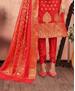 Picture of Fine Red Straight Cut Salwar Kameez