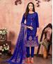 Picture of Pretty Royal Blue Straight Cut Salwar Kameez