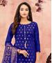 Picture of Pretty Royal Blue Straight Cut Salwar Kameez