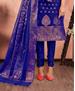 Picture of Pretty Royal Blue Straight Cut Salwar Kameez