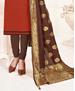 Picture of Enticing Brown Straight Cut Salwar Kameez