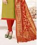 Picture of Lovely Mehandi Straight Cut Salwar Kameez