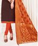 Picture of Superb Brown Straight Cut Salwar Kameez