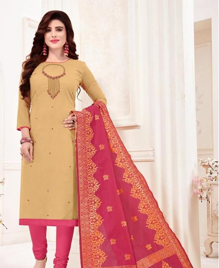 Picture of Pretty Wheat Straight Cut Salwar Kameez