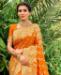 Picture of Enticing Orange Silk Saree