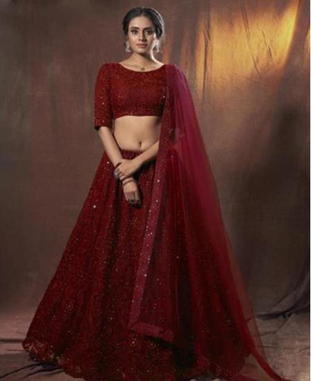 Picture of Statuesque Maroon Lehenga Choli