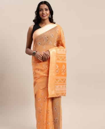 Picture of Fascinating Light Orange Casual Saree