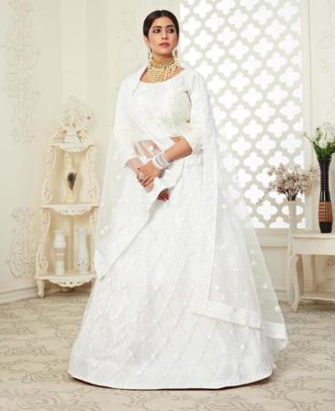 Picture of Gorgeous White Lehenga Choli