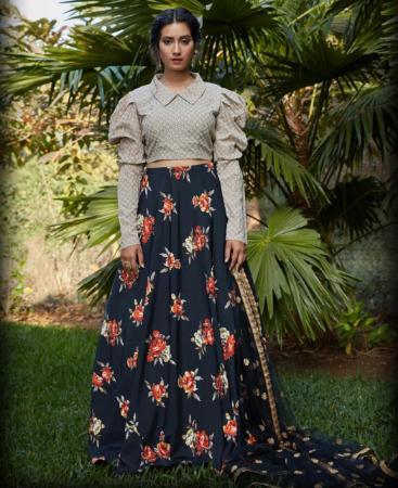 Picture of Sightly Black Lehenga Choli